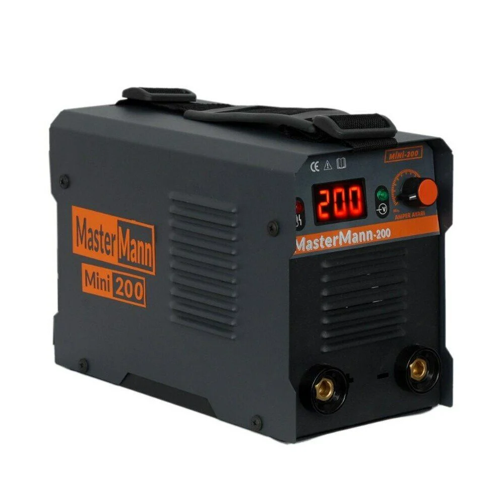 Master Mann 200 Amper İnverter Kaynak Makinesi | Kompakt Tasarım – Dijital Ekran – 220V